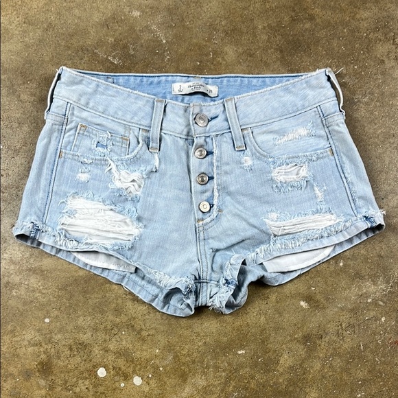 Abercrombie & Fitch Blue Jean Shorts Distressed Cut-Offs
Size: 2 - Picture 1 of 5
